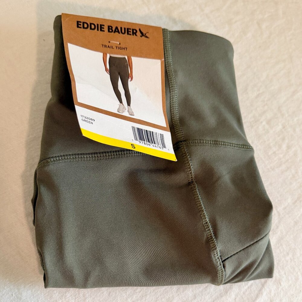 Eddie Bauer Women's Trail Tight Size S Green High Rise Waistband Comfort Stretch
